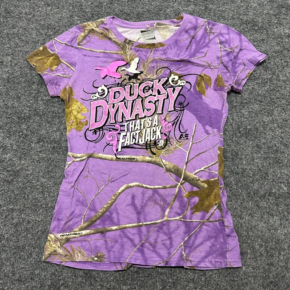 Paramount Outdoors T Shirt Womens Size M Purple Realtree Camo Duck Dynasty